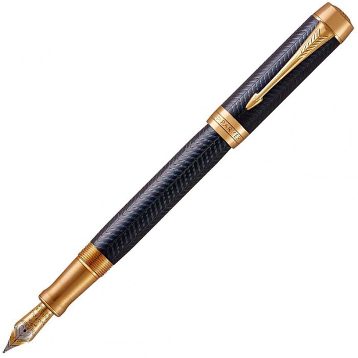 Ручка перьевая Parker DUOFOLD Prestige Blue Chevron GT  FP18-C F (96 001) изображение 4
