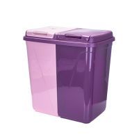 Корзина для белья Violet House 0043 Prune 45+45 л (0043 PRUNE с/к 45+45 л)