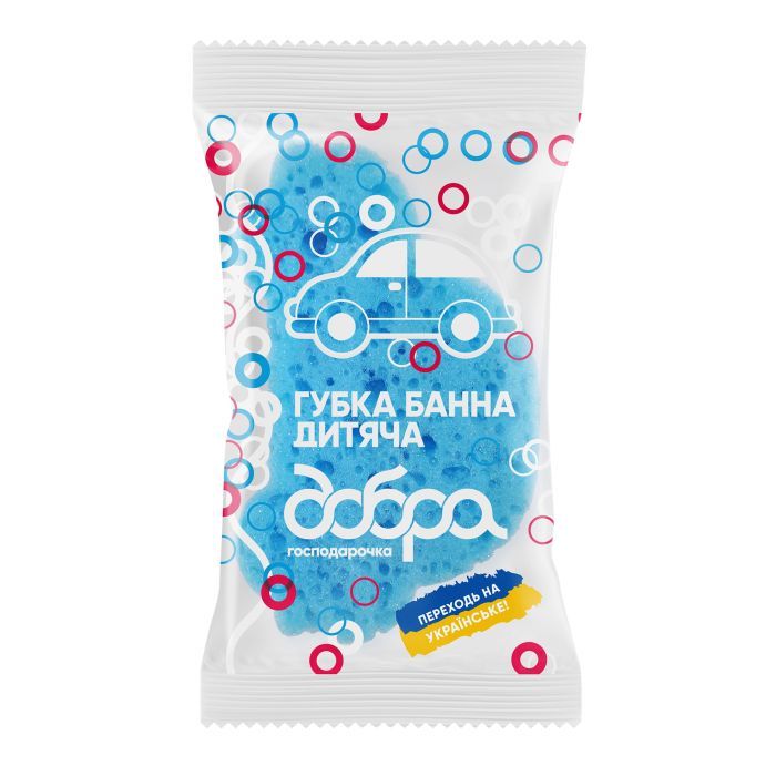 Губка для купания Добра Господарочка Машинка 130 х 85 х 40 мм (4820086521543)