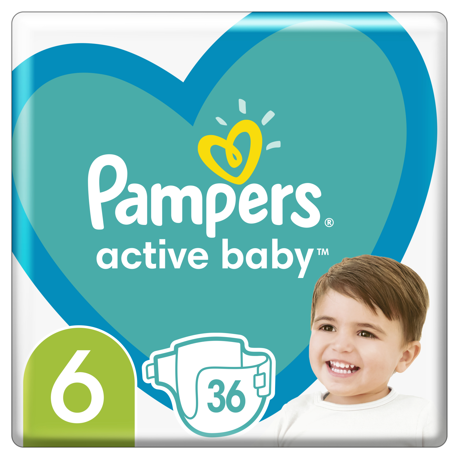 Подгузники Pampers Active Baby Giant Размер 6 (13-18 кг) 36 шт (8001090950338)