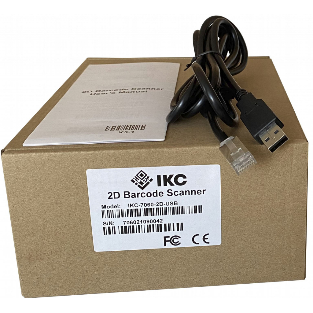Сканер штрих-коду ІКС ІКС-7060/2D USB, BLACK (IKC-7060-2D-USB) зображення 5