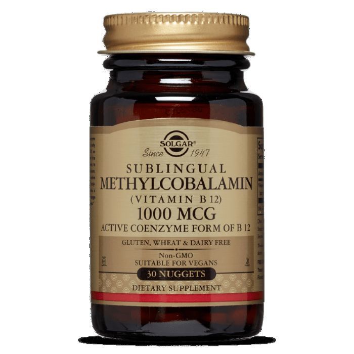 Витамин Solgar Витамин В12, Сублингвальный, Vitamin B12, 1000 мкг, 30 нагг (SOL01950)