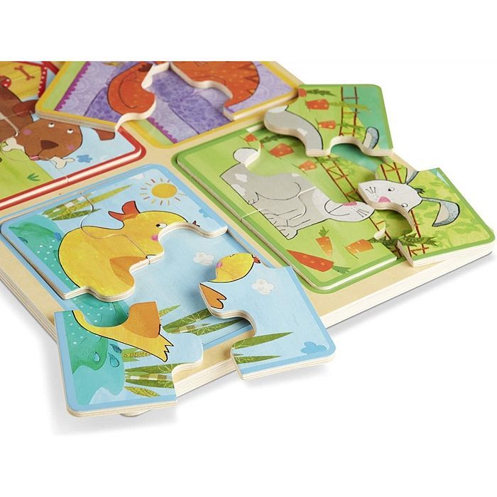 Пазл Melissa&Doug дерев'яні у футлярі "Грайливі друзі" (MD31364) зображення 3