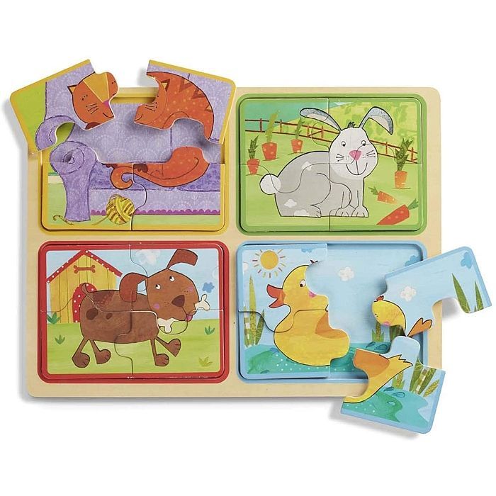 Пазл Melissa&Doug дерев'яні у футлярі "Грайливі друзі" (MD31364) зображення 4