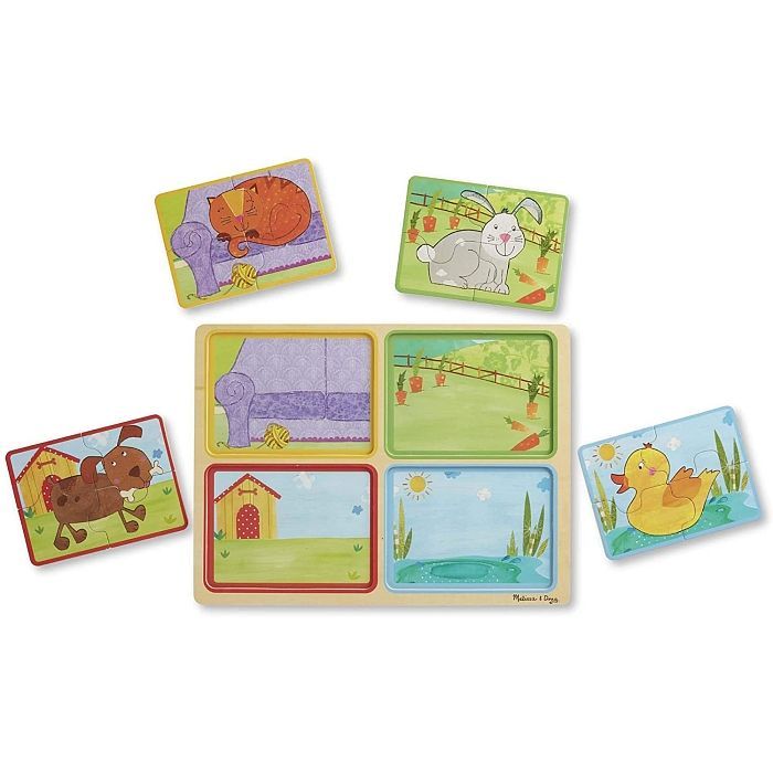 Пазл Melissa&Doug дерев'яні у футлярі "Грайливі друзі" (MD31364) зображення 6