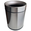Контейнер для мусора JAH круглый без крышки с вн. ведром серебряный металлик 8 л (6337) изображение 2