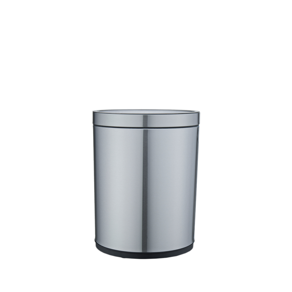 Контейнер для мусора JAH круглый без крышки с вн. ведром серебряный металлик 8 л (6337) изображение 6