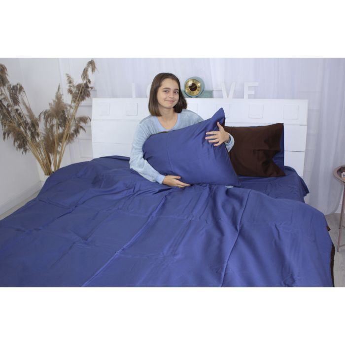 Постельное белье MirSon King Size Сатин Premium 0211+4052 Azure 220х240 (2200001169623) изображение 5