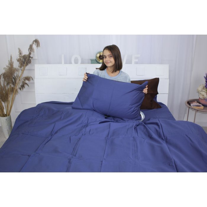 Постельное белье MirSon King Size Сатин Premium 0211+4052 Azure 220х240 (2200001169623) изображение 6