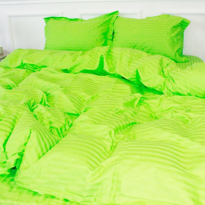 Постільна білизна MirSon SatinStripe 30-0016LightGreen 200х220 Євро (2200005253670) зображення 2