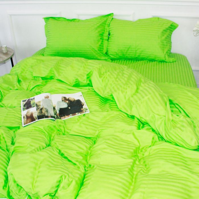 Постільна білизна MirSon SatinStripe 30-0016LightGreen 200х220 Євро (2200005253670) зображення 3