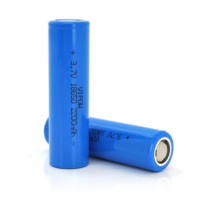 Акумулятор 18650 Li-Ion ICR18650 FlatTop, 2200mAh, 3.7V, Blue Vipow (ICR18650-2200mAhFT)