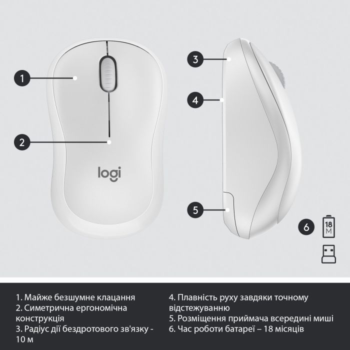 Комплект Logitech MK295 Silent UA Graphite (920-009800) изображение 7