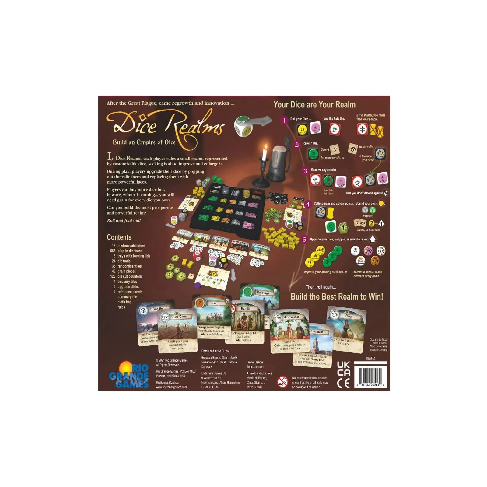 Настольная игра Rio Grande Games Dice Realms (Королевство Кубиков) англ. (655132005630) изображение 5