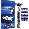 Бритва Gillette Sensor 3 с 6 сменными картриджами (7702018550807)
