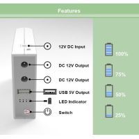 Батарея универсальная Toto 8800mAh c функцией UPS for router, out: 12V/1A & 5V&1A (WGP103) изображение 5