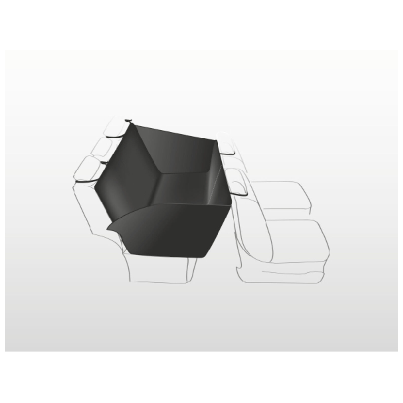 Коврик для животных Trixie защитный в авто 1.55х1.30 м Черный (4011905132037) изображение 2