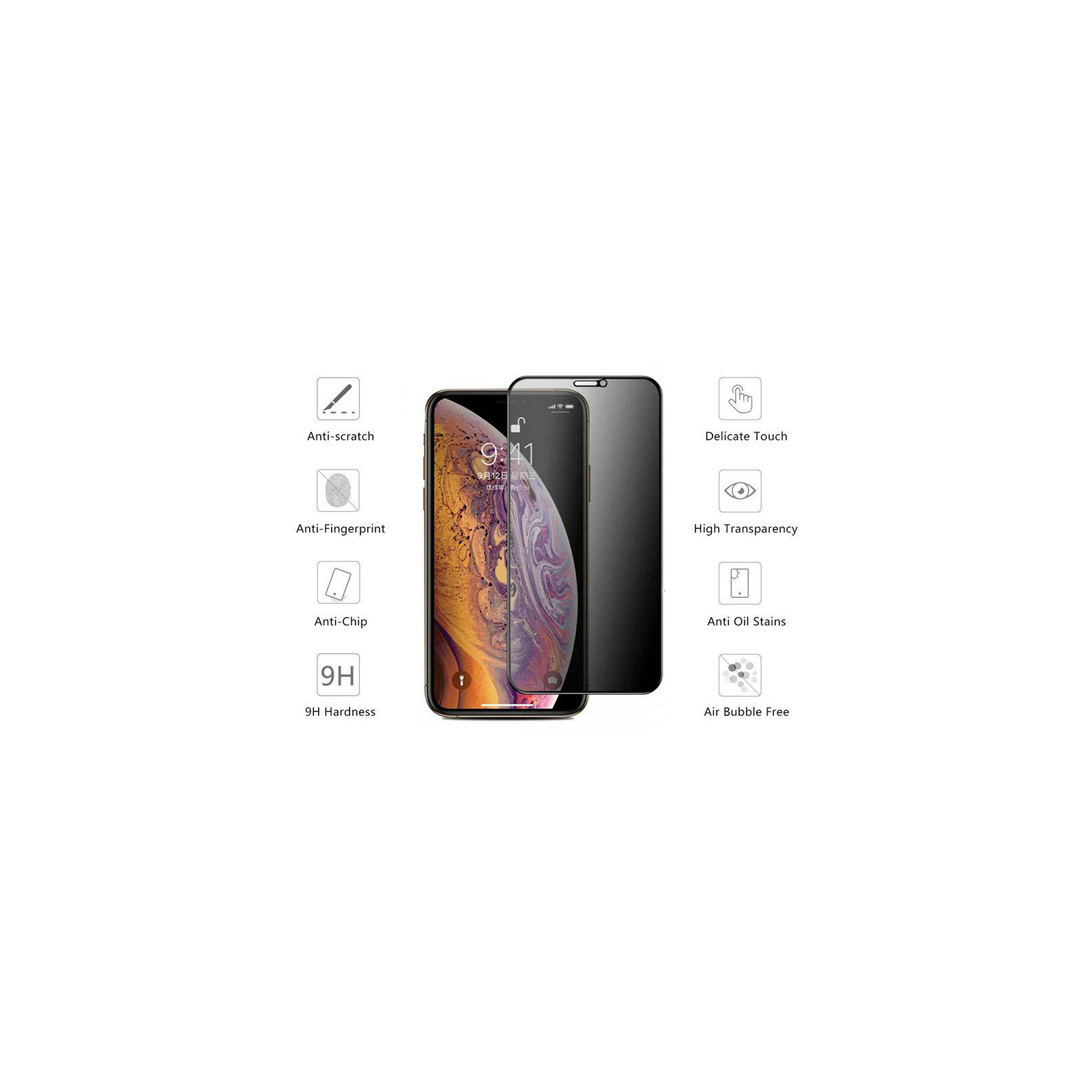 Скло захисне Drobak Anti Spy iPhone 11 Apple (464663) зображення 2