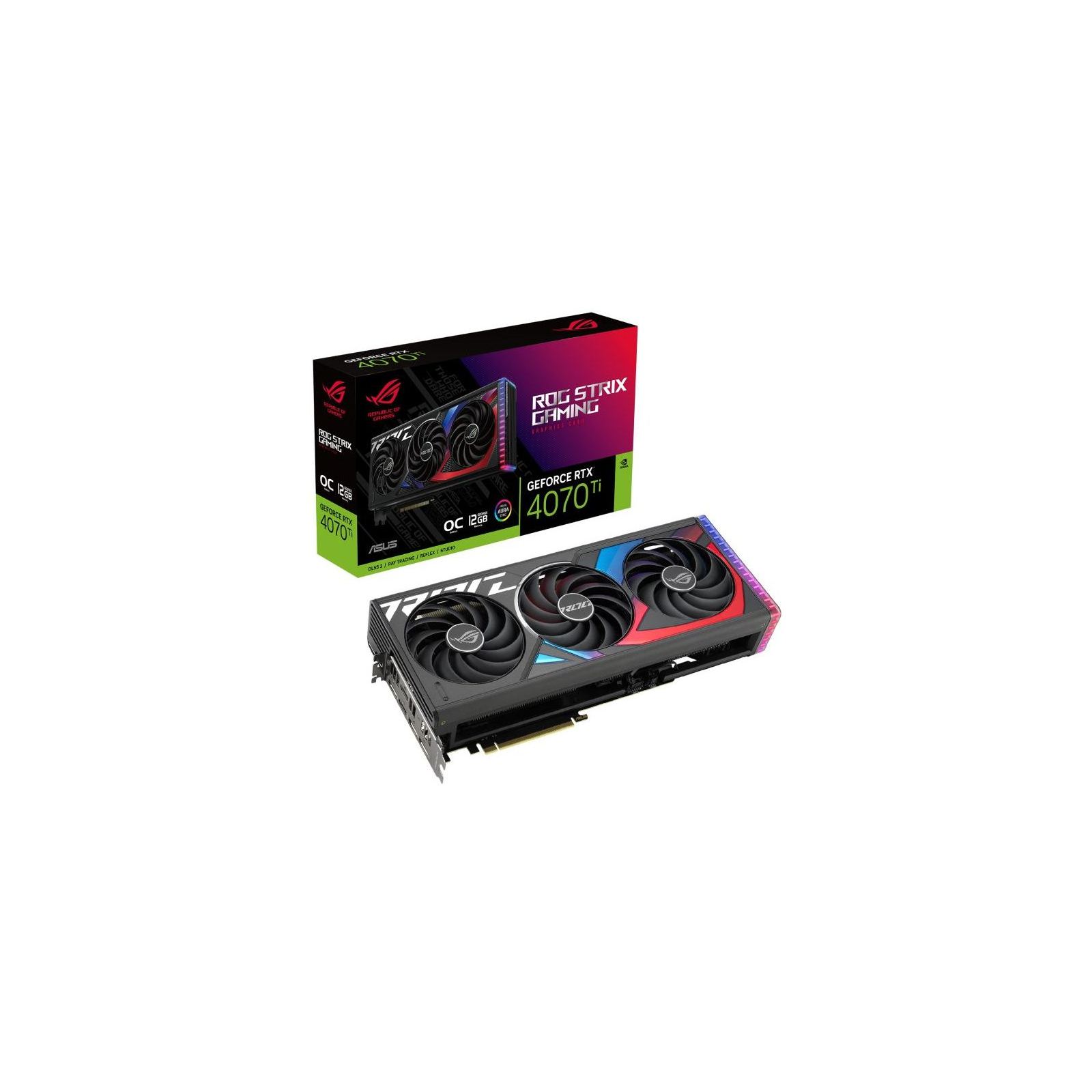 Видеокарта ASUS GeForce RTX4070Ti 12Gb ROG STRIX OC GAMING (ROG-STRIX-RTX4070TI-O12G-GAMING)