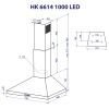 Вытяжка кухонная Minola HK 6614 BL 1000 LED изображение 11