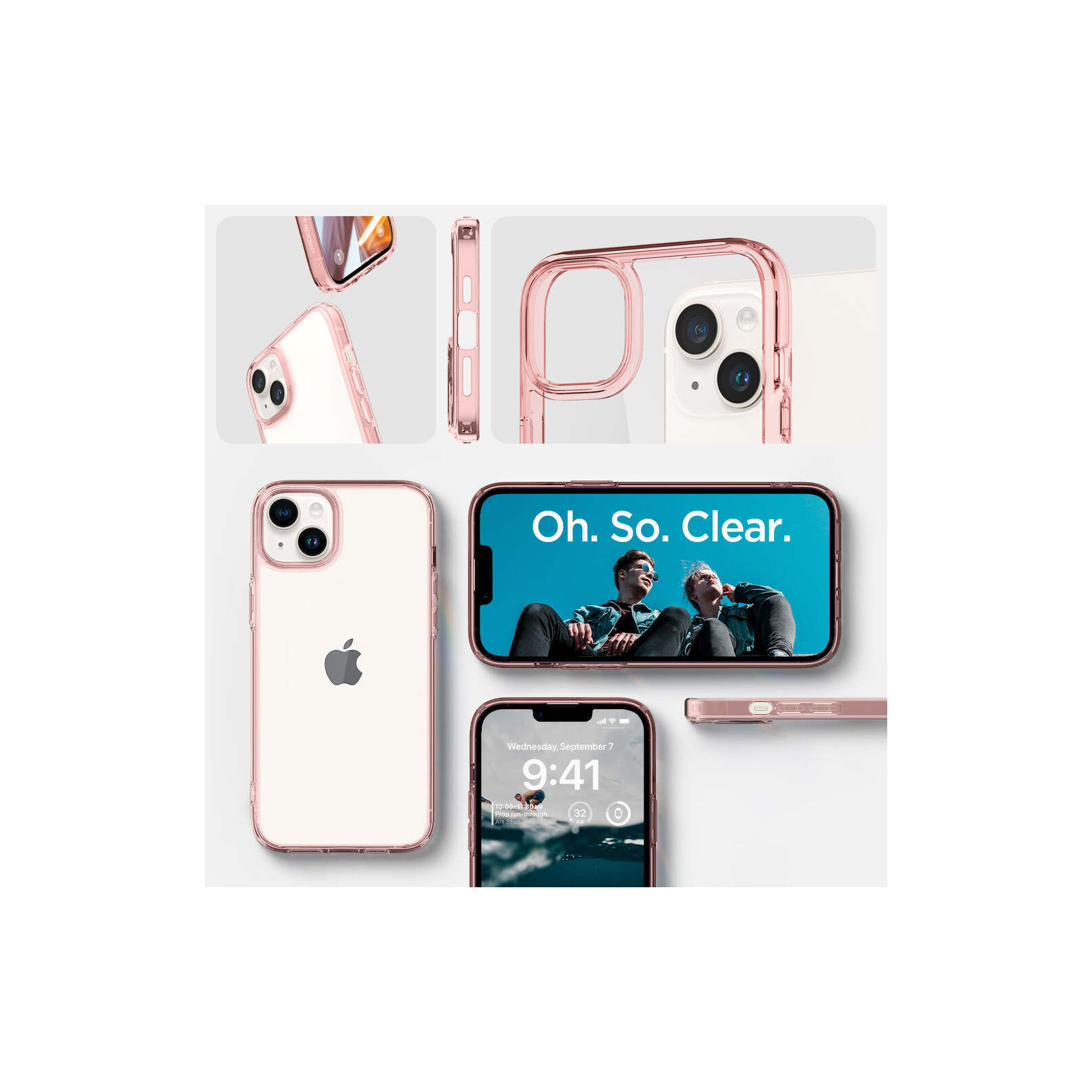 Чохол до мобільного телефона Spigen Apple iPhone 14 Plus Ultra Hybrid, Crystal Clear (ACS04894) зображення 12