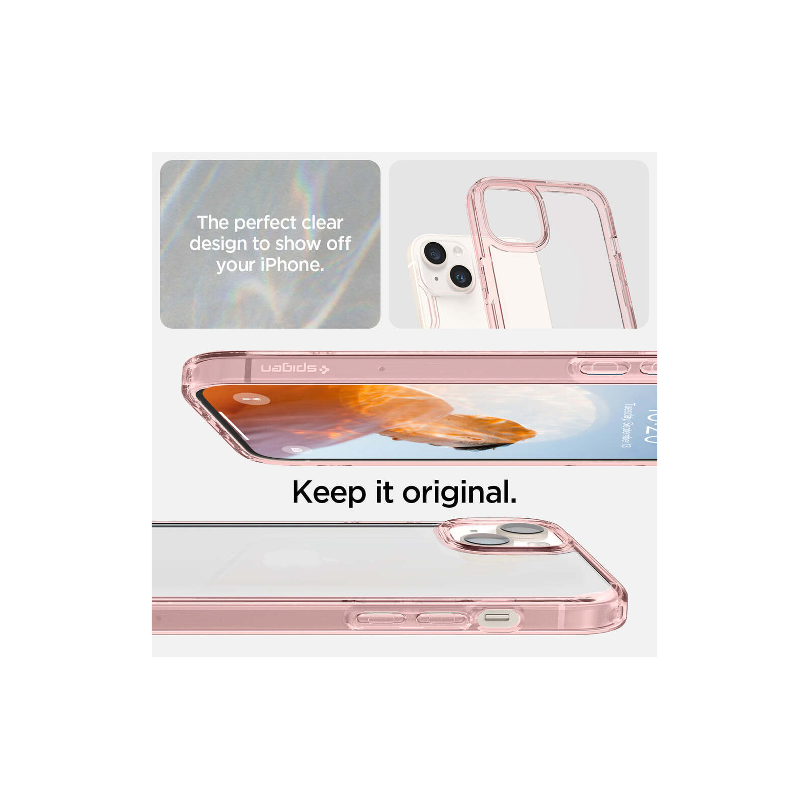 Чохол до мобільного телефона Spigen Apple iPhone 14 Plus Ultra Hybrid, Crystal Clear (ACS04894) зображення 9