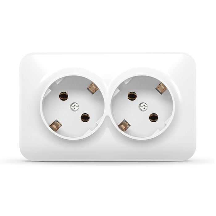 Розетка Videx BINERA IP20 наружная 2ая с заземлением белая (VF-BNS22G-W) изображение 2