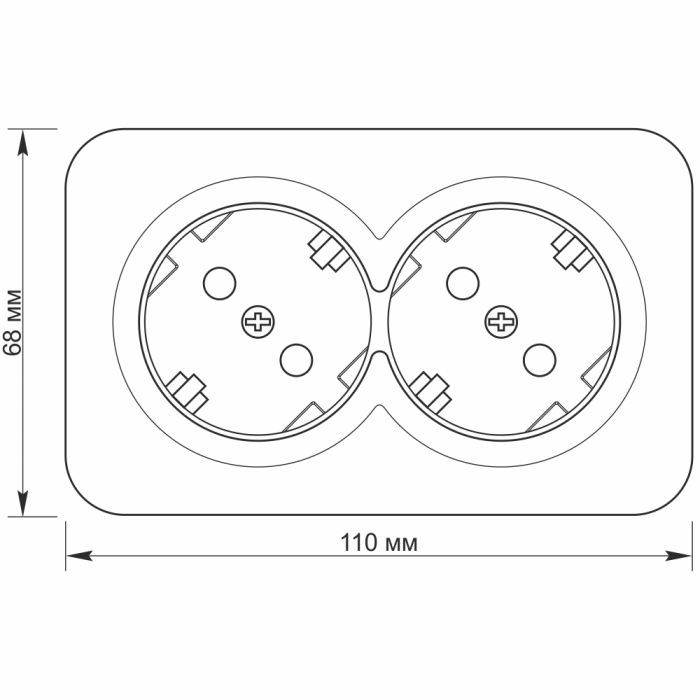 Розетка Videx BINERA IP20 наружная 2ая с заземлением белая (VF-BNS22G-W) изображение 4