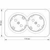 Розетка Videx BINERA IP20 наружная 2ая с заземлением белая (VF-BNS22G-W) изображение 4