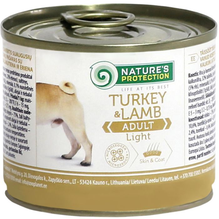 Консервы для собак Nature's Protection Adult Light Turkey&Lamb 200 г (KIK24519)
