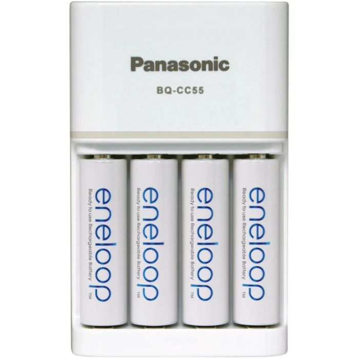Зарядное устройство для аккумуляторов Panasonic Smart-Quick Charger + Eneloop 4AA 2000 mAh NI-MH (K-KJ55MCD40E)