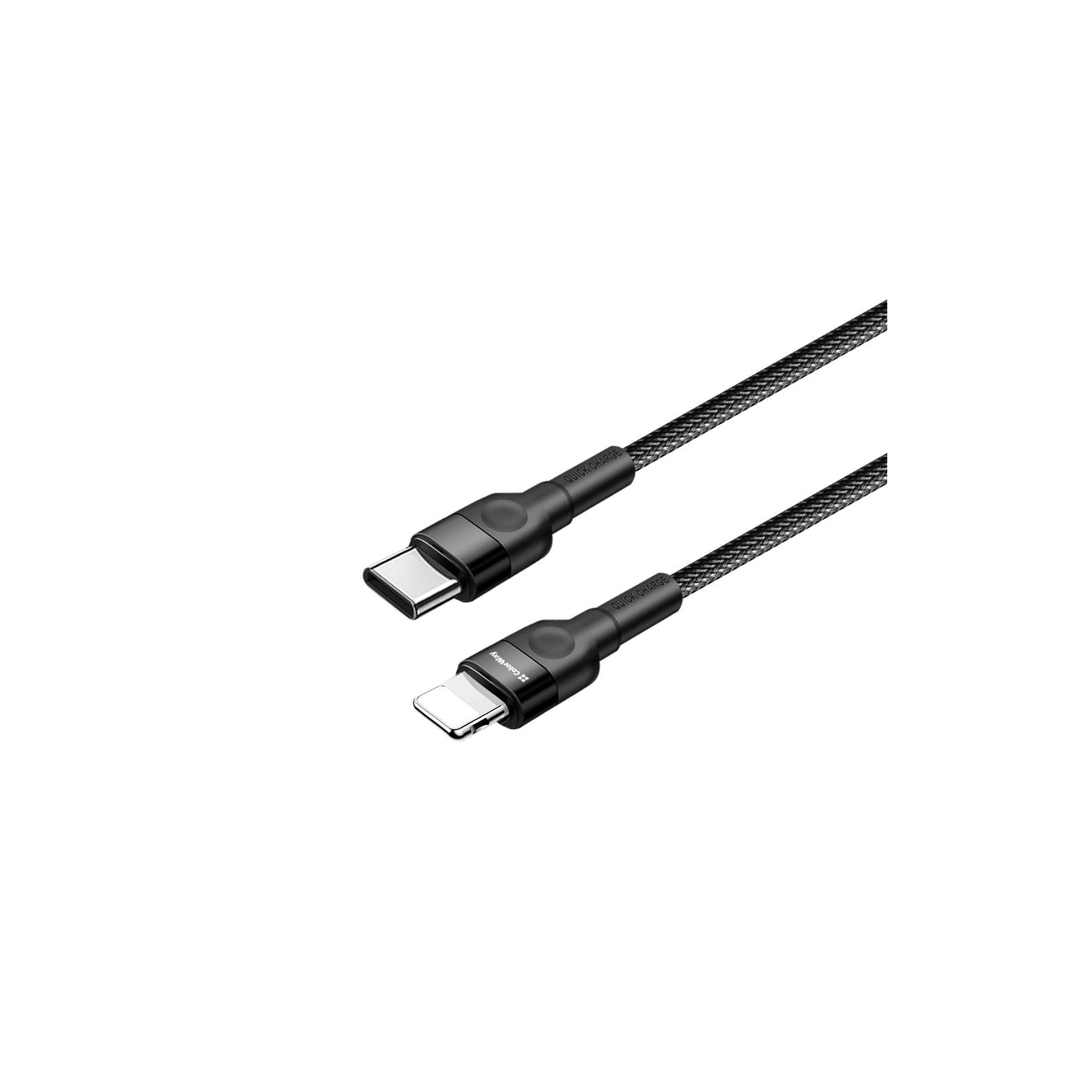 Дата кабель USB-C to Lightning 0.3m 3А black ColorWay (CW-CBPDCL054-BK) зображення 4