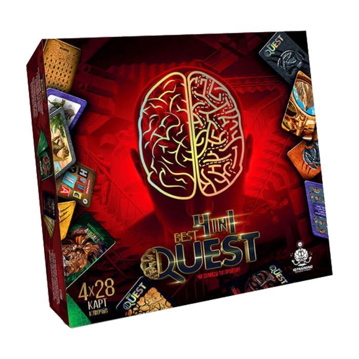 Настольная игра Danko Toys Best Quest 4 in 1, украинский (BQ-02-01U)