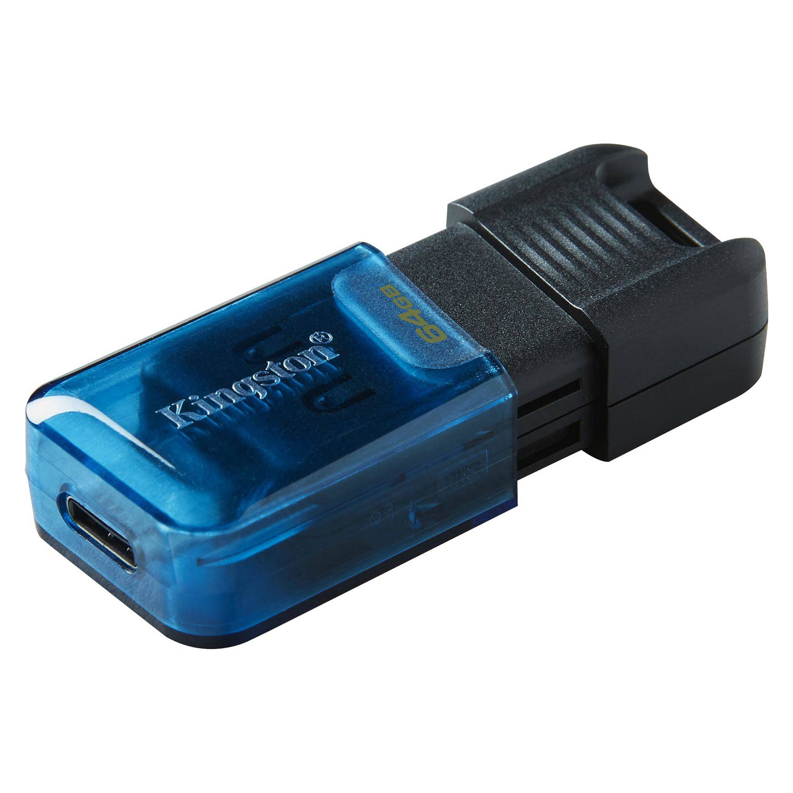 USB флеш накопитель Kingston 64GB DataTraveler 80 M USB-C 3.2 Blue/Black (DT80M/64GB) изображение 2