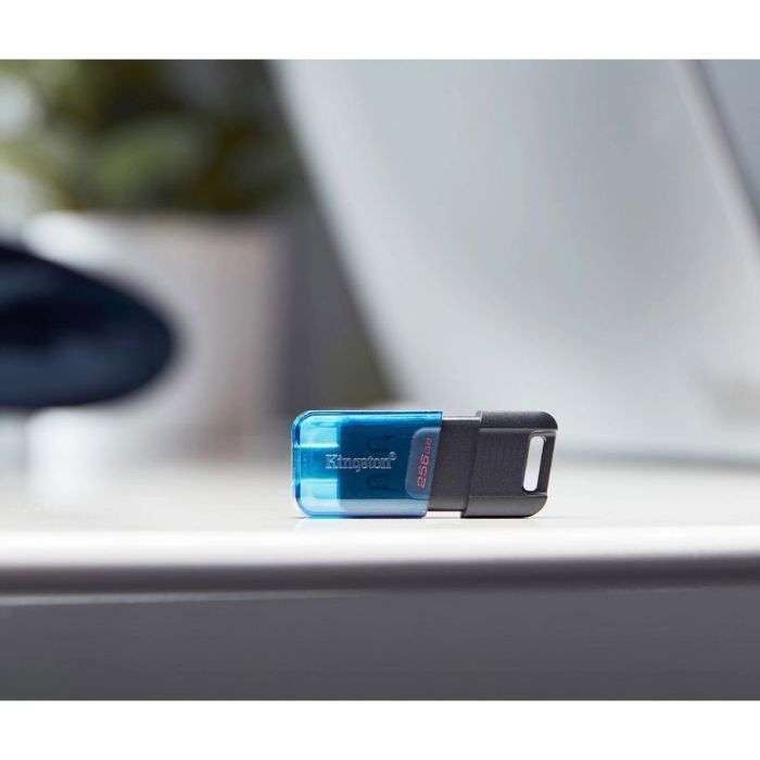 USB флеш накопитель Kingston 64GB DataTraveler 80 M USB-C 3.2 Blue/Black (DT80M/64GB) изображение 5
