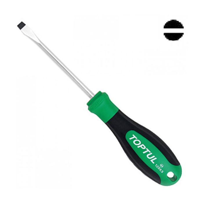 Отвертка Toptul плоский шлиц 4x100 мм Anti-Slip (FAAD0410)