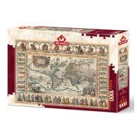 Пазл ART PUZZLE Древняя карта мира, 1000 элементов (4584)