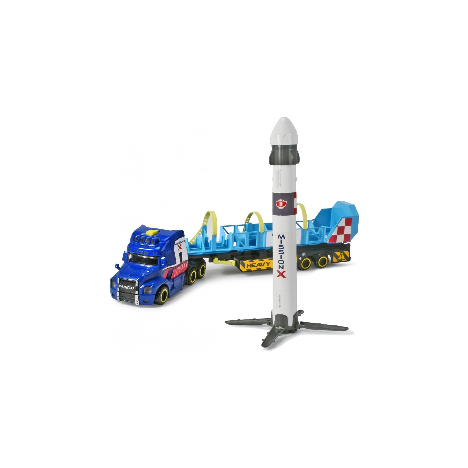 Спецтехника Dickie Toys Грузовик Мак Космическая миссия с прицепом и ракетой, со звуком. и светл. эффектами, 41 см (3747010) изображение 2