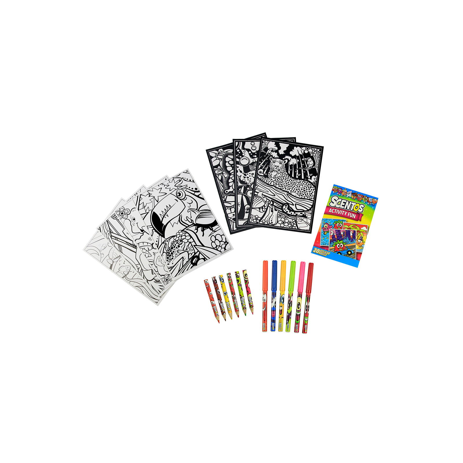 Набор для творчества Scentos Ароматный Забавные Раскраски (маркеры, карандаши, раскраски) (42558) изображение 2