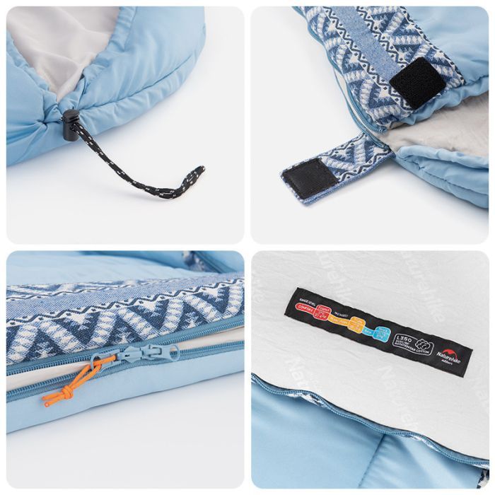 Спальний мішок Naturehike L250 NH21MSD07 Blue Right (6927595774830-R) зображення 3