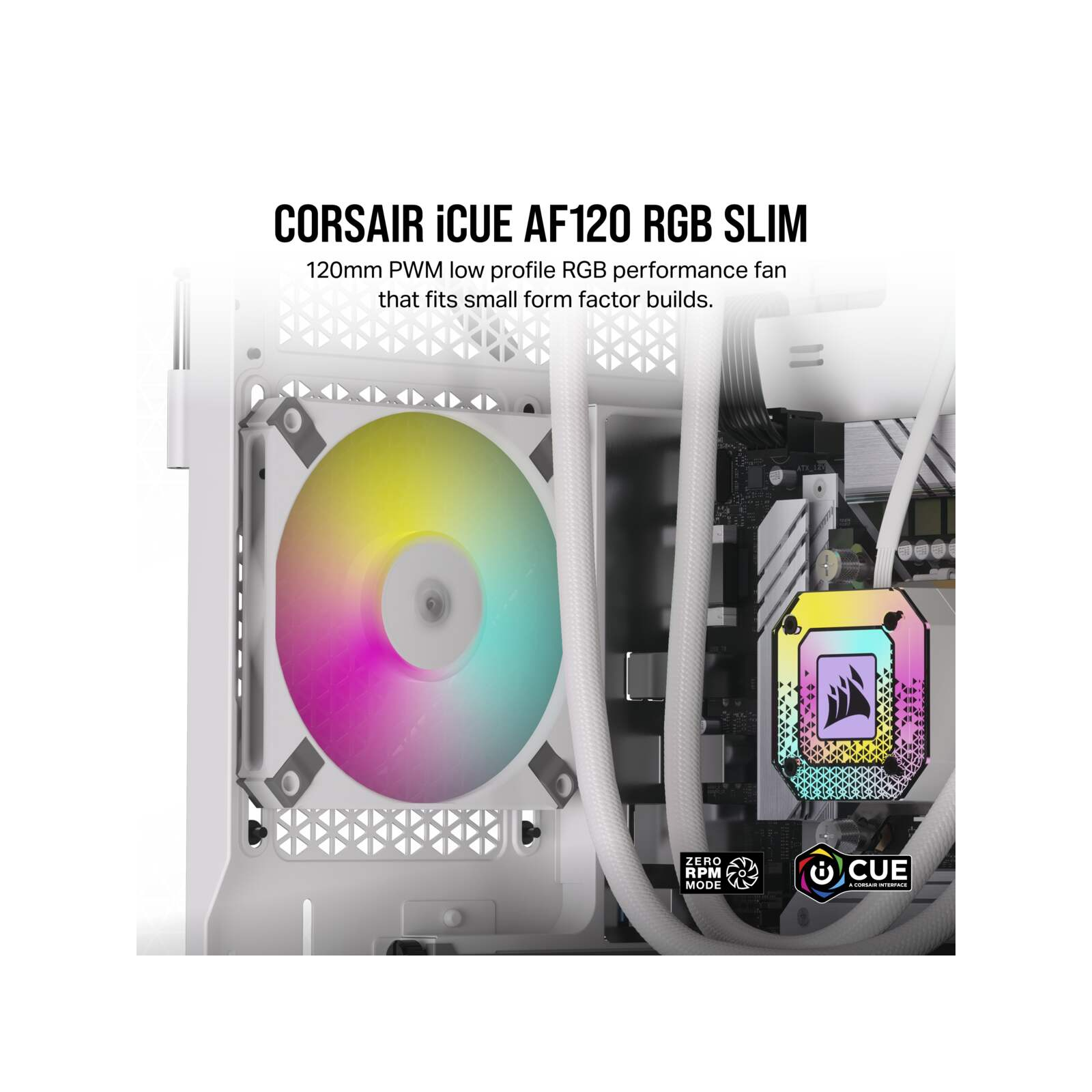 Кулер для корпуса Corsair iCUE AF120 RGB Slim White (CO-9050164-WW) изображение 11