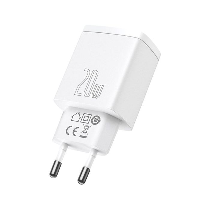 Зарядное устройство Baseus Compact Quick Charger U+C 20W EU White (CCXJ-B02) изображение 2