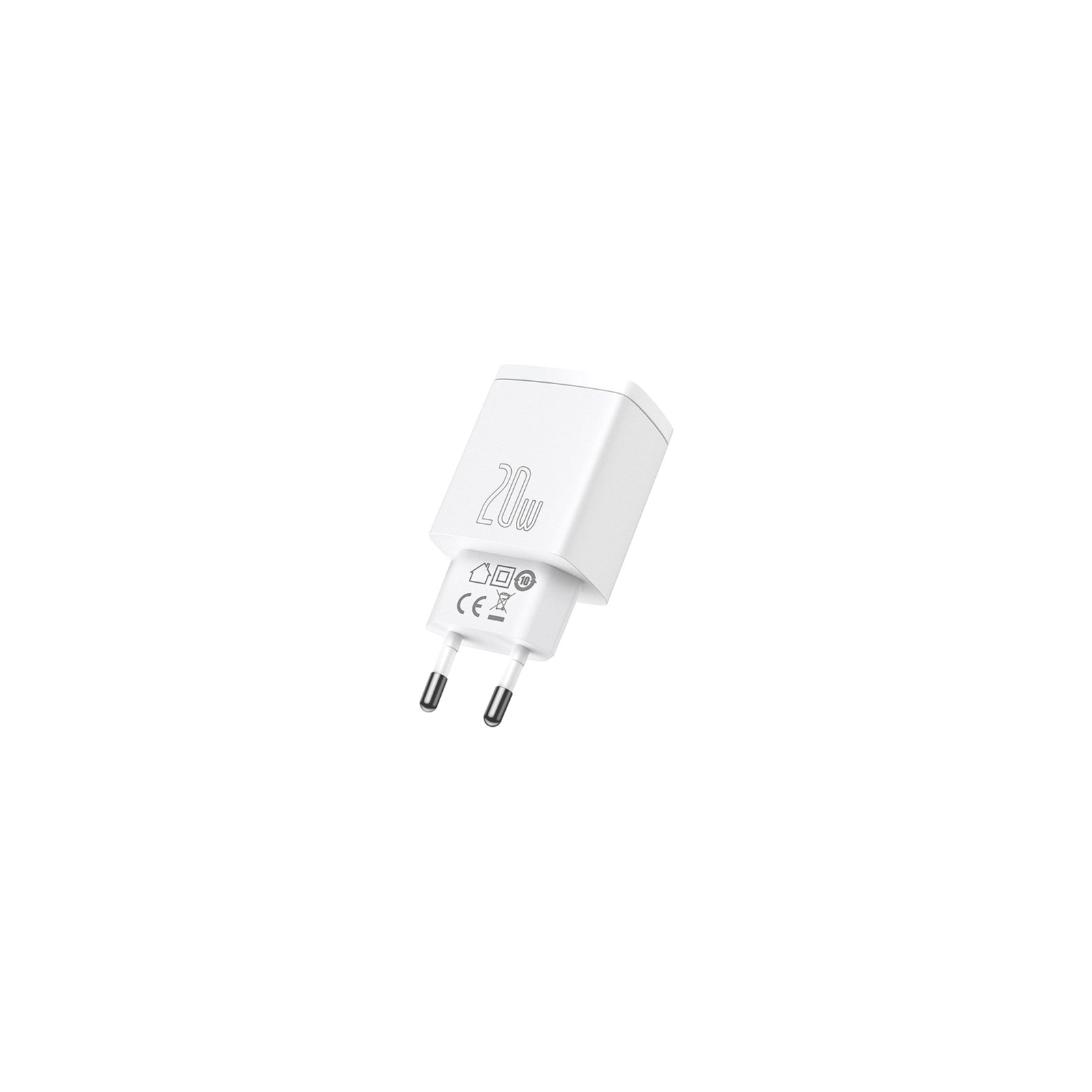 Зарядний пристрій Baseus Compact Quick Charger U+C 20W EU White (CCXJ-B02) зображення 2
