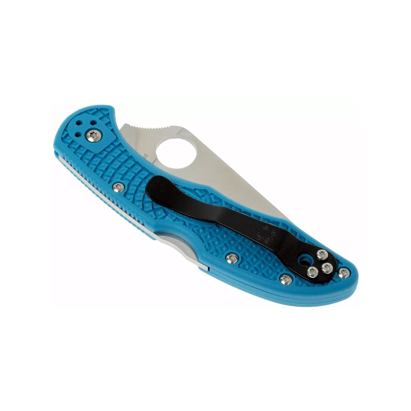 Нож Spyderco Delica 4 Flat Ground Blue (C11FPBL) изображение 6