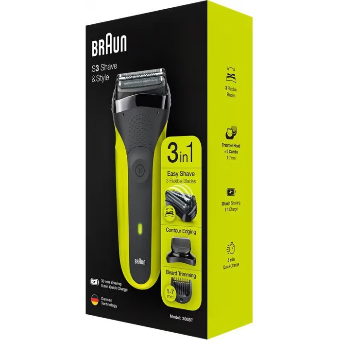 Электробритва Braun Series 3 300BT 5408 black/green изображение 2