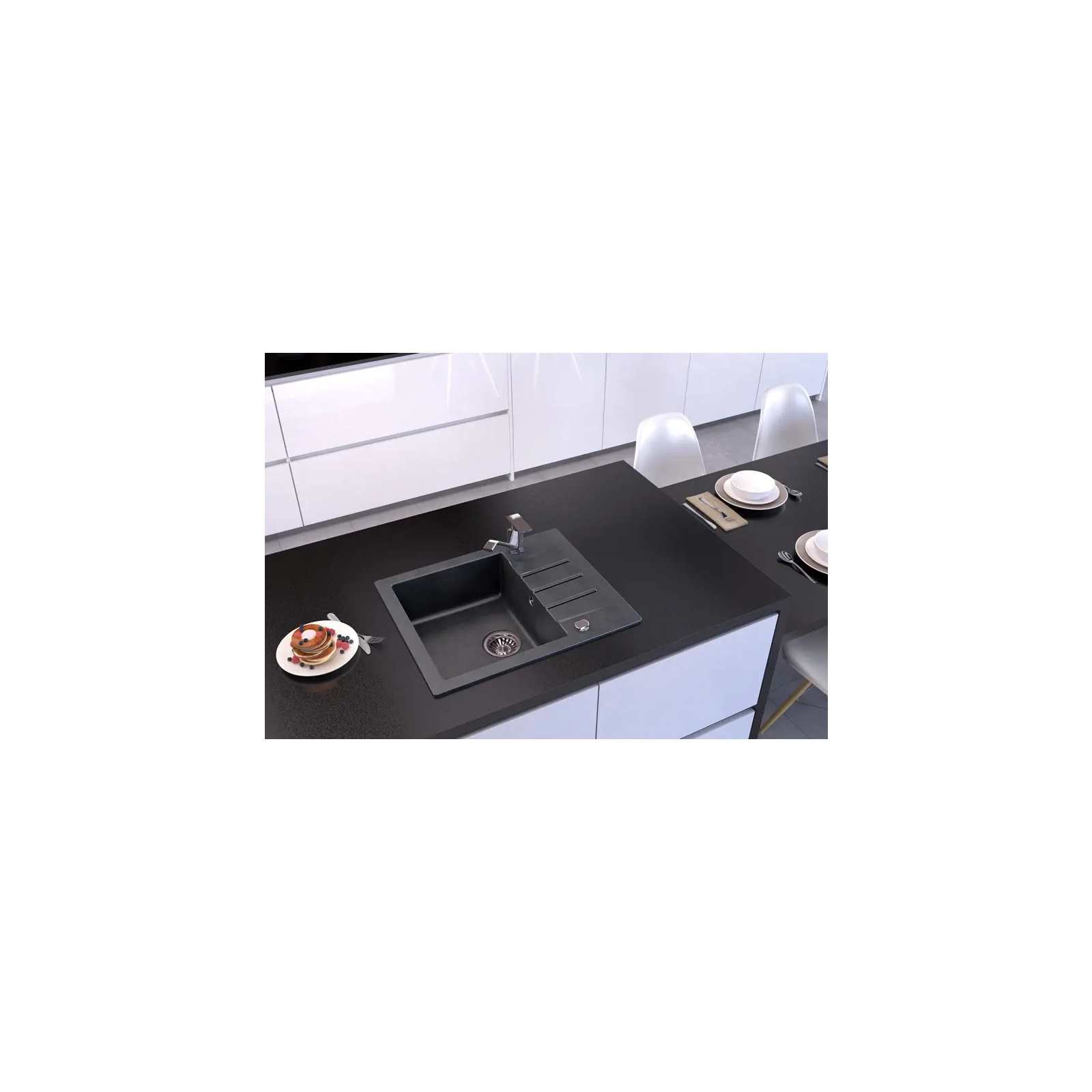Мойка кухонная Axis Group Mojito 20 Black 10 (11A.MO020.910.10/1.101.116.10) изображение 5