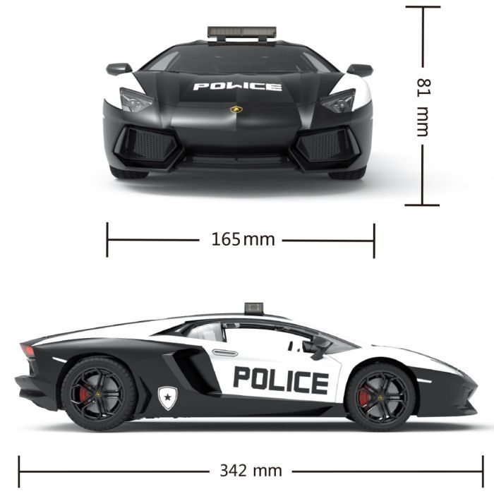 Радиоуправляемая игрушка KS Drive Lamborghini Aventador Police 1:14, 2.4Ghz (114GLPCWB) изображение 6