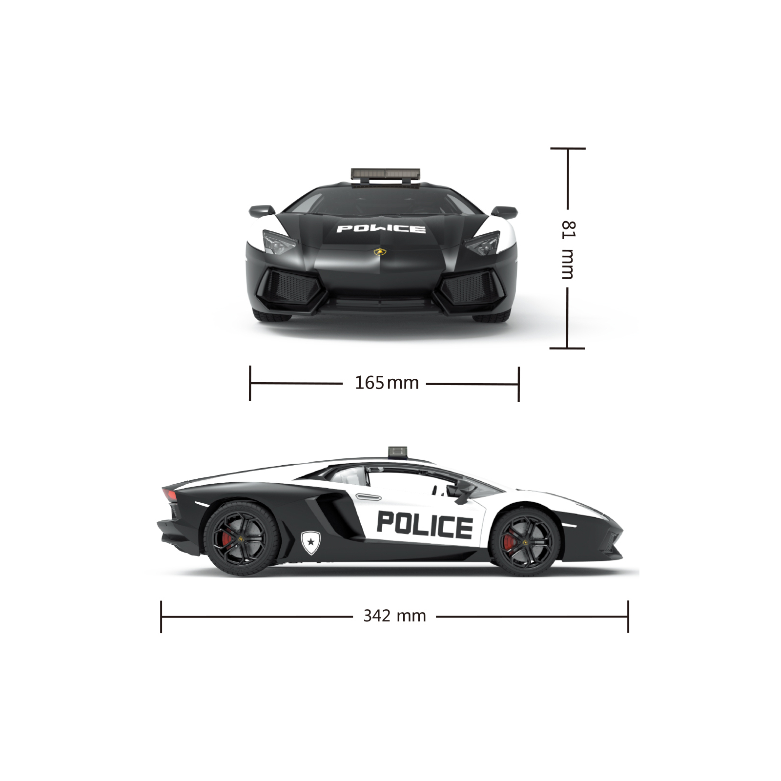 Радіокерована іграшка KS Drive Lamborghini Aventador Police 1:14, 2.4Ghz (114GLPCWB) зображення 6