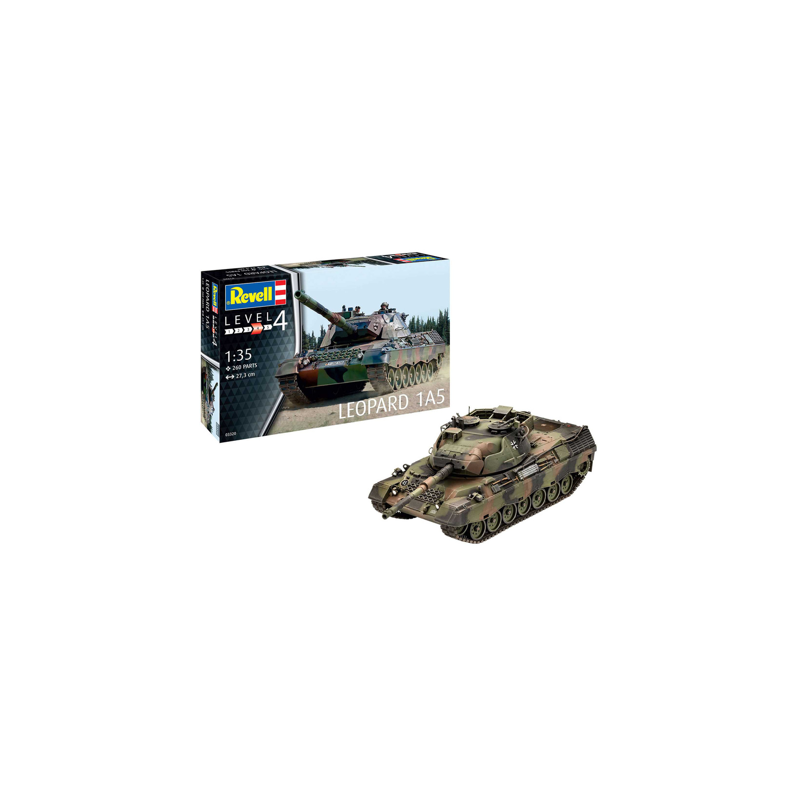 Сборная модель Revell Танк Leopard 1A5 уровень 4, 1:35 (RVL-03320) изображение 2