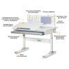 Парта ErgoKids Grey (TH-325 W/G) зображення 2